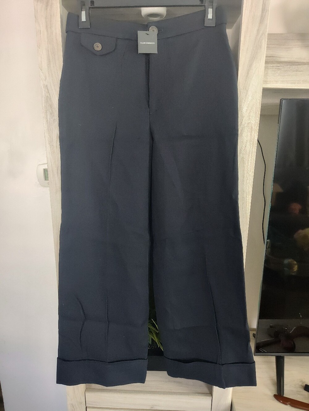Club Monaco Navy Wide-Leg Women's Pants SZ 2 New With Tags